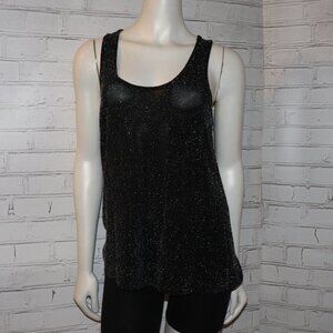 🖤✨🌌 Sparkle Tank by Twenty-One · Black & Silver · Size L